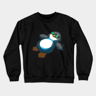 Penguin floating in Water Crewneck Sweatshirt